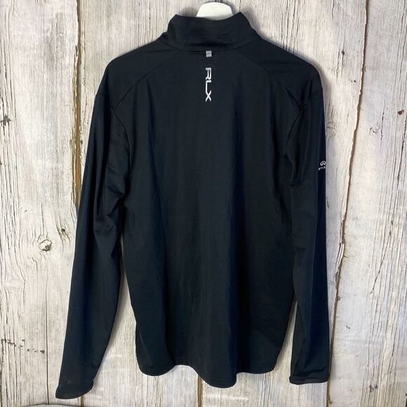 Ralph Lauren RLX Performance Quarter-Zip Pullover Black NWT Size M  D - Picture 8 of 12